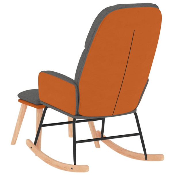Stolica za ljuljanje s osloncem za noge svjetlosiva od tkanine 3097401