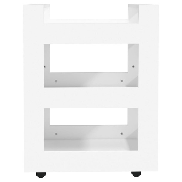Kuhinjska kolica bijela 60 x 45 x 80 cm od konstruiranog drva 816816