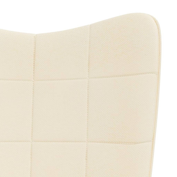Stolica za ljuljanje od tkanine krem 328009