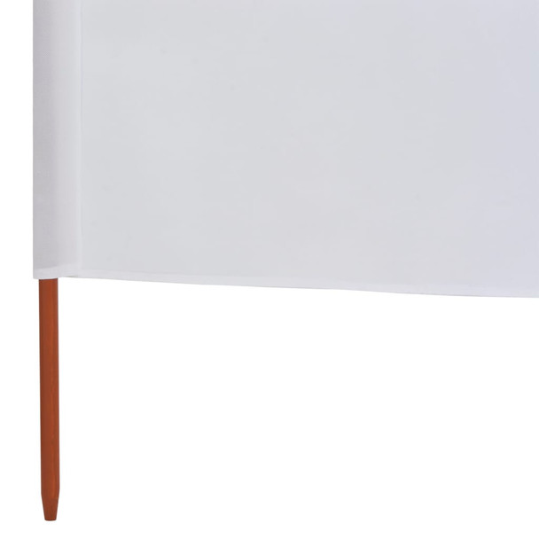 Vjetrobran s 9 panela od tkanine 1200 x 80 cm pješčano bijeli 47186