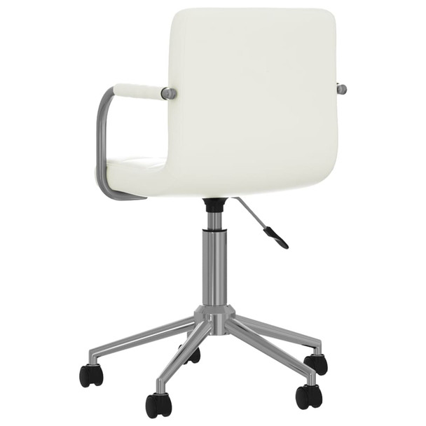 Okretna uredska stolica od umjetne kože bijela 334811