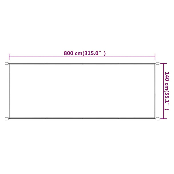 Okomita tenda terakota 140 x 800 cm od tkanine Oxford 148364