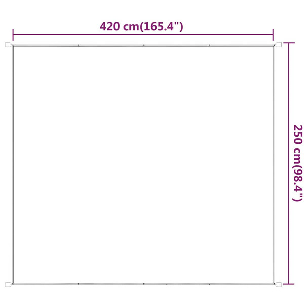 Okomita tenda svjetlozelena 250 x 420 cm od tkanine Oxford 148334