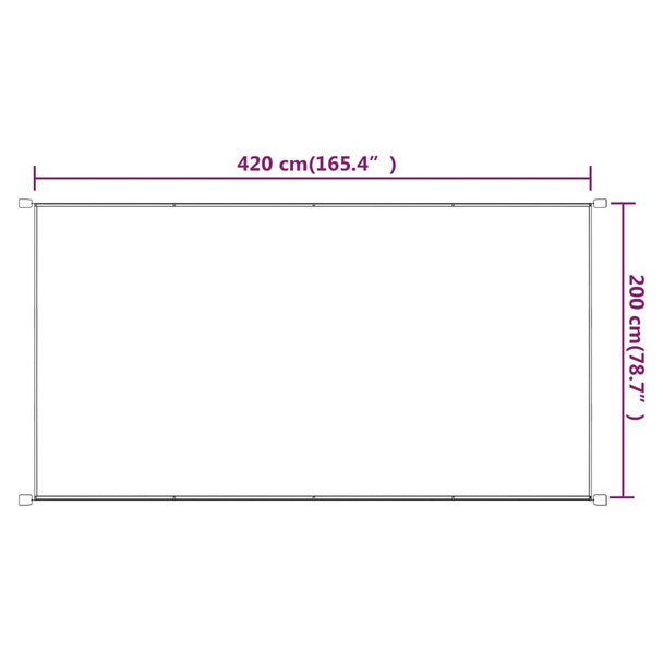 Okomita tenda terakota 200 x 420 cm od tkanine Oxford 148376