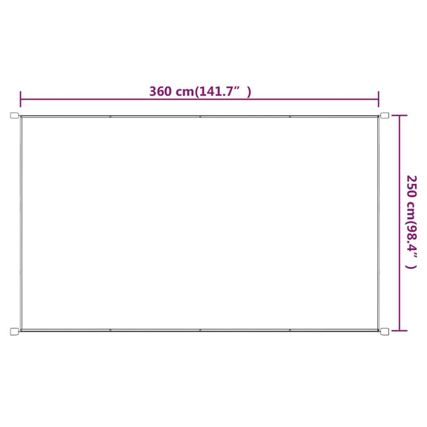 Okomita tenda plava 250 x 360 cm od tkanine Oxford 148480