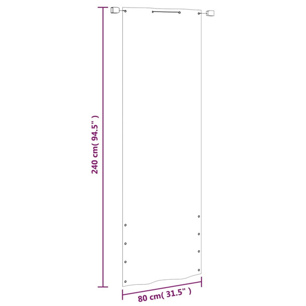 Balkonski zastor svjetlozeleni 80 x 240 cm od tkanine Oxford 148513