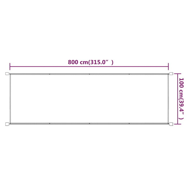 Okomita tenda plava 100 x 800 cm od tkanine Oxford 148455