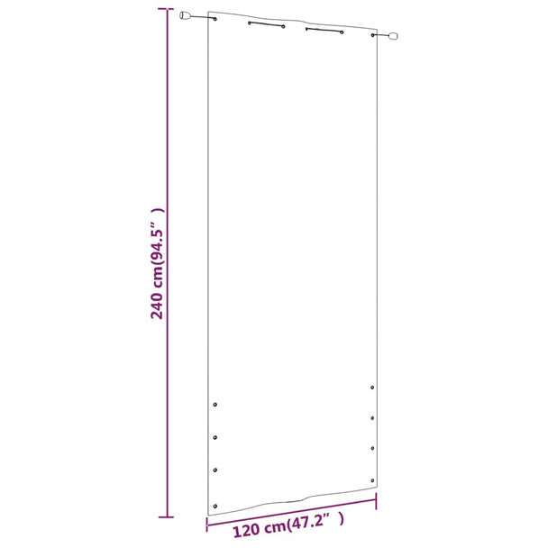 Balkonski zastor plavi 120 x 240 cm od tkanine Oxford 148535