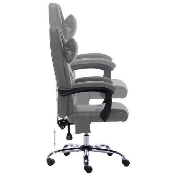 Masažna uredska stolica od umjetne kože antracit 20294