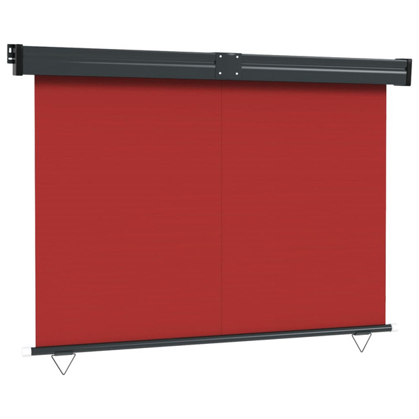 Balkonska bočna tenda 140 x 250 cm crvena 317853