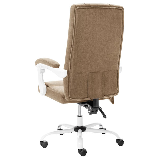 Masažna uredska stolica od tkanine smeđe-siva 20316