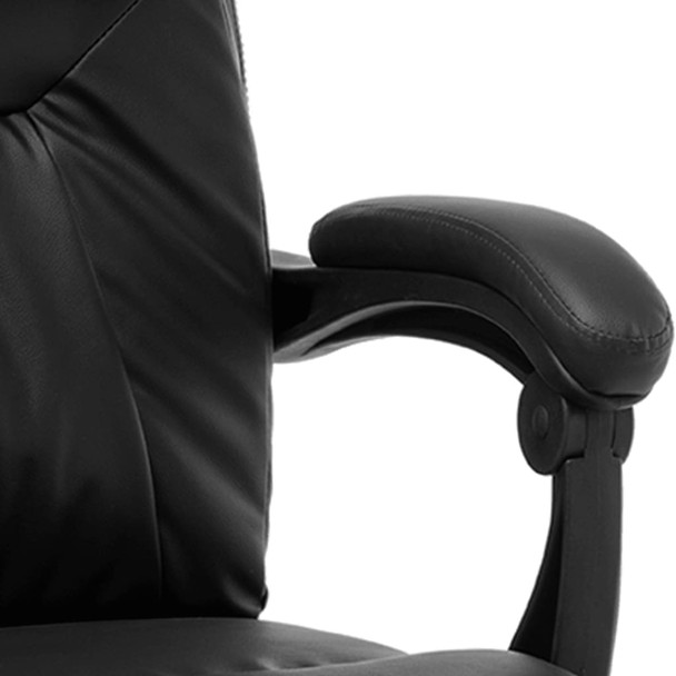 Masažna uredska stolica od umjetne kože crna 20292