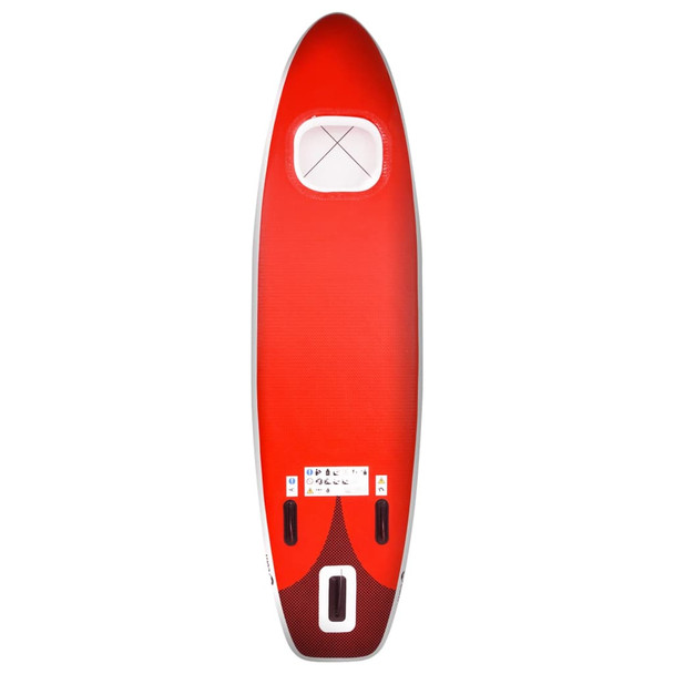 Set daske za veslanje stojeći na napuhavanje crveni 360x81x10cm 93390