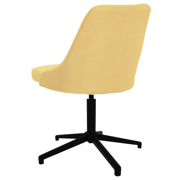 Okretna uredska stolica od tkanine žuta 3090238
