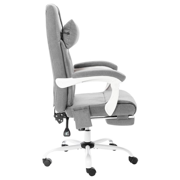 Masažna uredska stolica od tkanine siva 20318