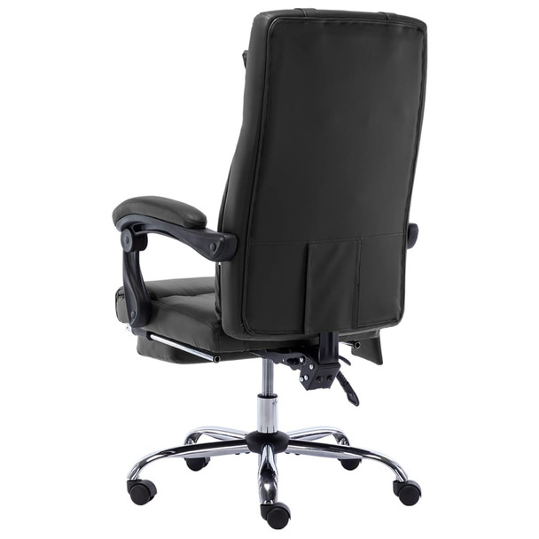 Masažna uredska stolica od umjetne kože crna 20296