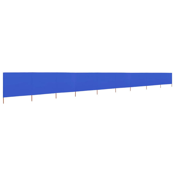 Vjetrobran s 9 panela od tkanine 1200 x 120 cm azurno plavi 47197