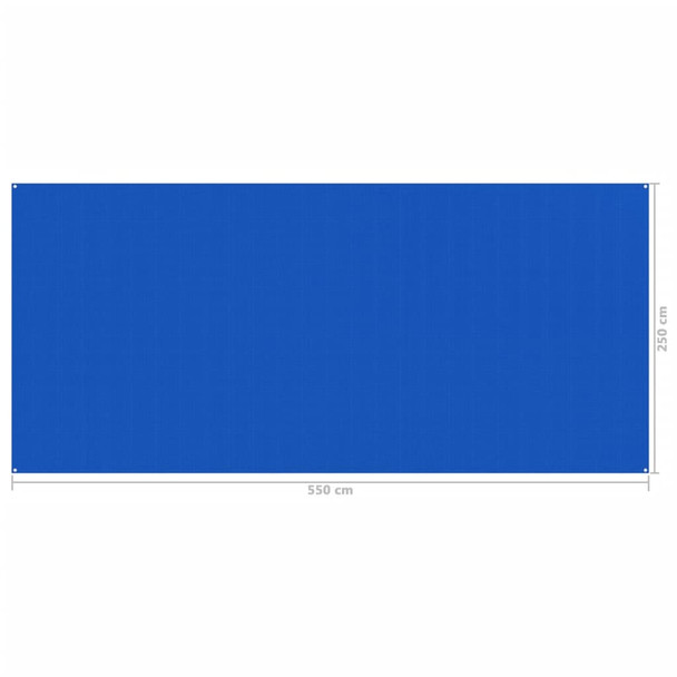 Tepih za šator 250 x 550 cm plavi 310726