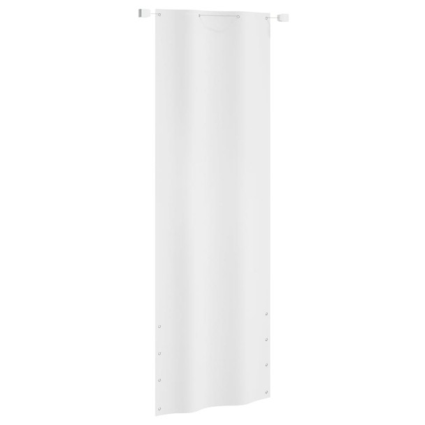 Balkonski zastor bijeli 80 x 240 cm od tkanine Oxford 148493