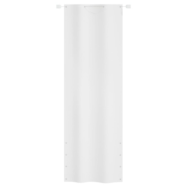 Balkonski zastor bijeli 80 x 240 cm od tkanine Oxford 148493