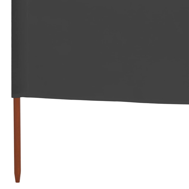 Vjetrobran s 9 panela od tkanine 1200 x 80 cm antracit 47188