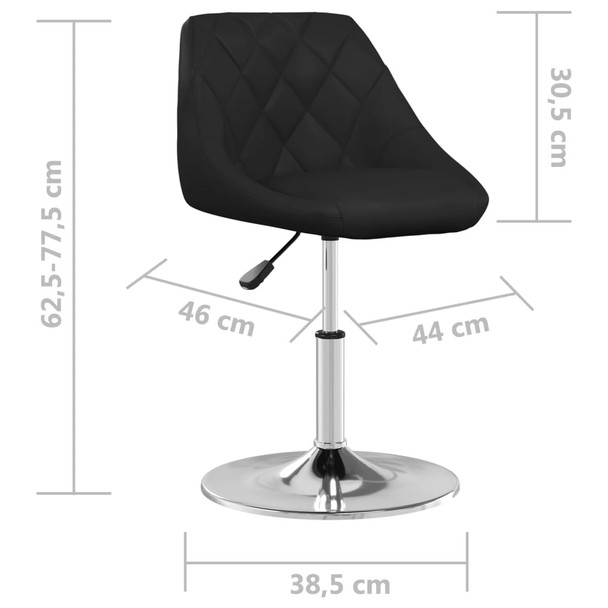 Barski stolac od umjetne kože crni 3088656