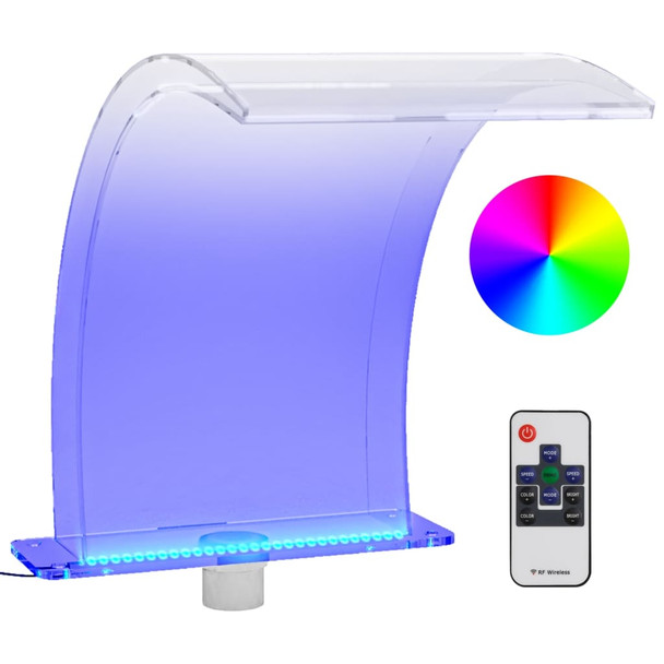 Fontana za bazen s RGB LED svjetlima akrilna 50 cm 151407