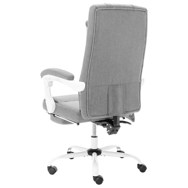 Masažna uredska stolica od tkanine siva 20321
