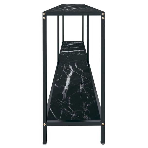 Konzolni stol crni 180 x 35 x 75,5 cm od kaljenog stakla 331705