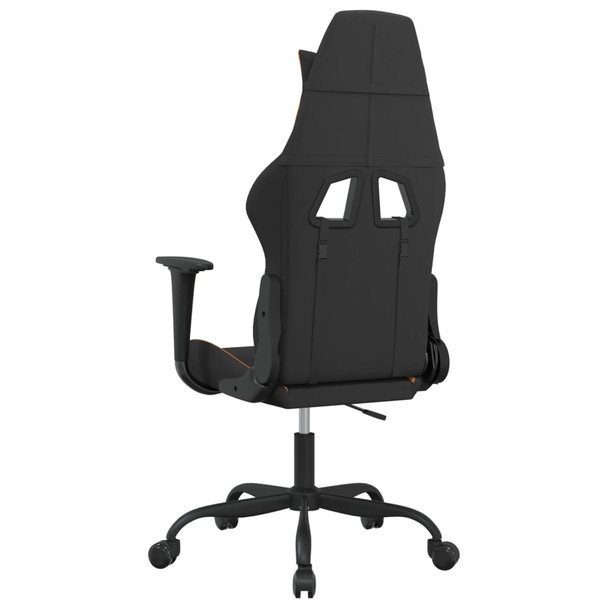 Masažna igraća stolica od tkanine crno-narančasta 345474