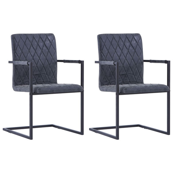 Konzolne blagovaonske stolice od umjetne kože 2 kom crne 281677