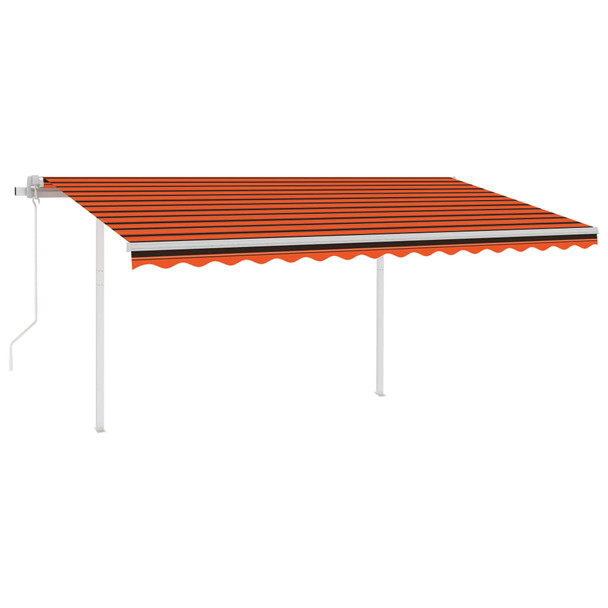 Automatska tenda sa senzorom LED 4,5 x 3 m narančasto-smeđa 3069975