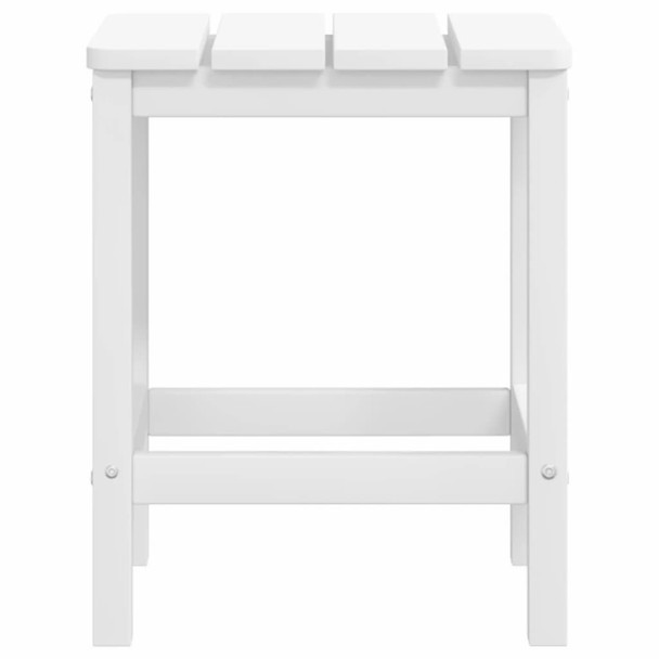 Vrtne stolice Adirondack s osloncem i stolićem HDPE bijele 3095712