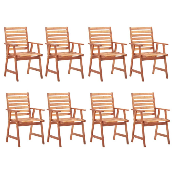 Vrtne blagovaonske stolice s jastucima 8 kom od bagremovog drva 3078378
