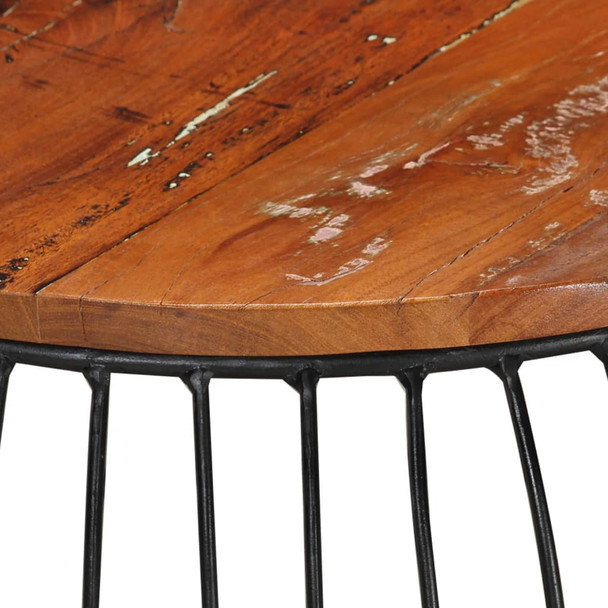 Stolić za kavu Ø 68 cm od masivnog obnovljenog drva 338022
