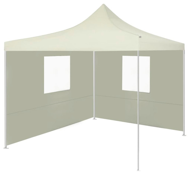 Sklopivi šator s 2 zida 3 x 3 m krem 44960