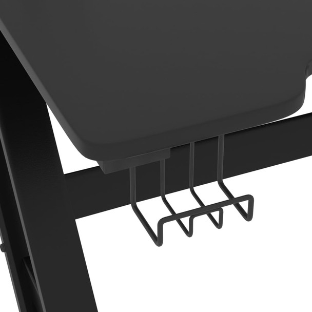 Igraći stol s nogama u obliku ZZ crni 110 x 60 x 75 cm 325412
