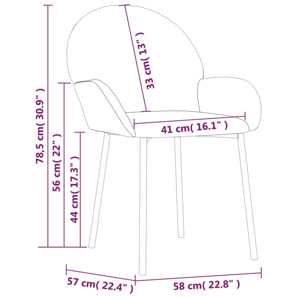 Blagovaonske stolice 2 kom krem baršunaste 344772