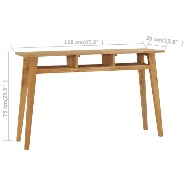 Konzolni stol 120 x 35 x 75 cm od masivne tikovine 288846