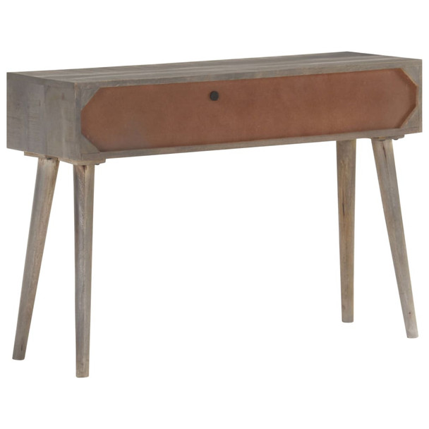 Konzolni stol sivi 110x35x75 cm od masivnog grubog drva manga 321807