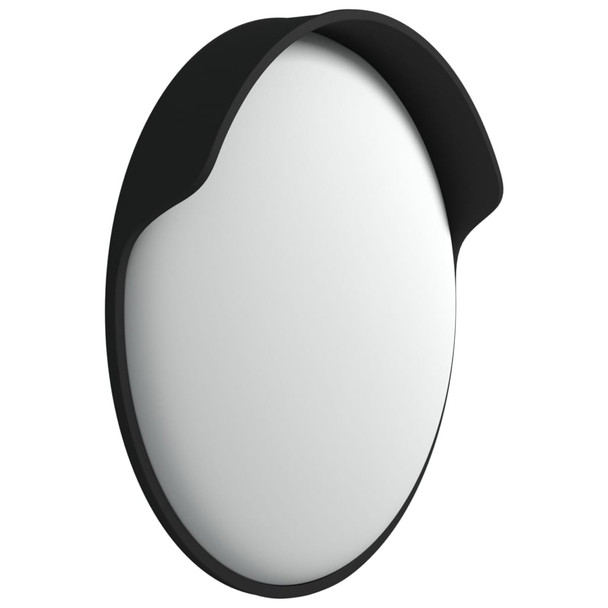 Vanjsko konveksno prometno ogledalo crno Ø 60 cm polikarbonatno 153080