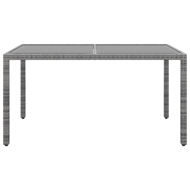 Vrtni stol 150x90x75 cm od kaljenog stakla i poliratana sivi 310575