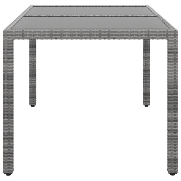 Vrtni stol 150x90x75 cm od kaljenog stakla i poliratana sivi 310575