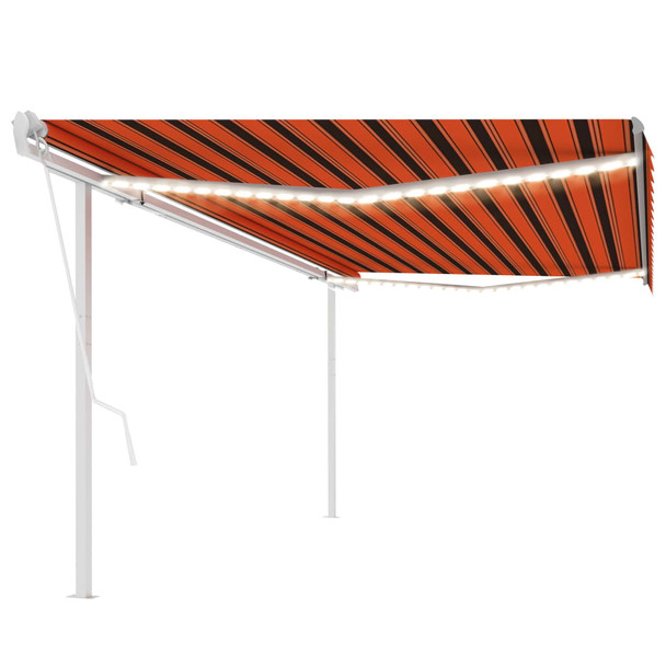 Automatska tenda sa senzorom LED 5 x 3,5 m narančasto-smeđa 3070075