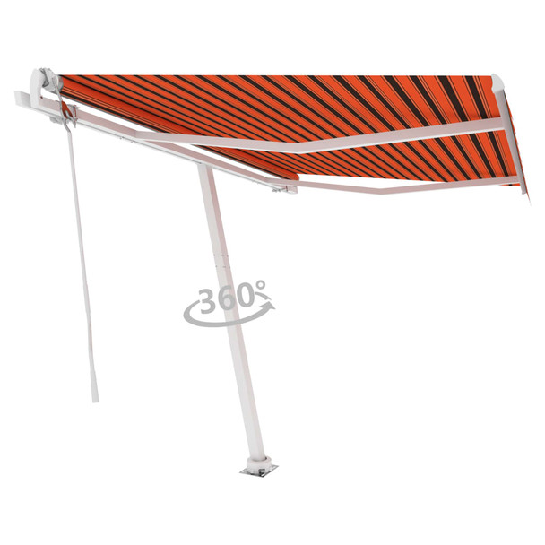 Samostojeća automatska tenda 300 x 250 cm narančasto-smeđa 3069510