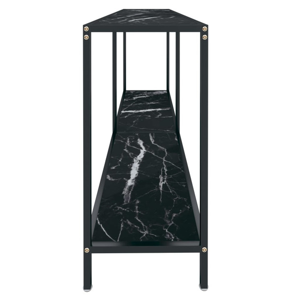 Konzolni stol crni 160 x 35 x 75,5 cm od kaljenog stakla 331701