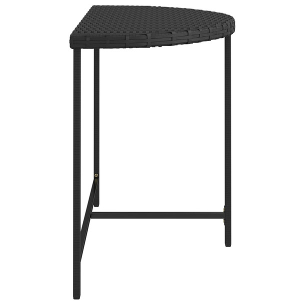 Vrtni stol crni 100 x 50 x 75 cm od poliratana 316652