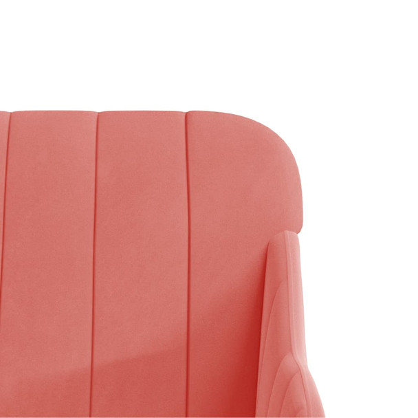 Fotelja ružičasta 63 x 76 x 80 cm baršunasta 351457
