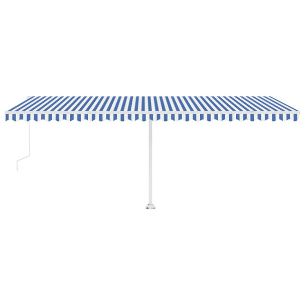 Samostojeća automatska tenda 600 x 300 cm plavo-bijela 3069606