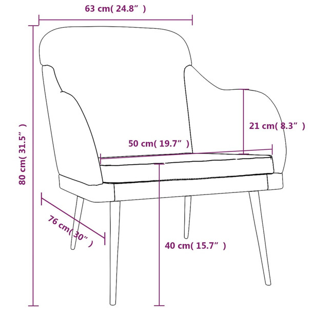 Fotelja tamnozelena 63 x 76 x 80 cm baršunasta 351456